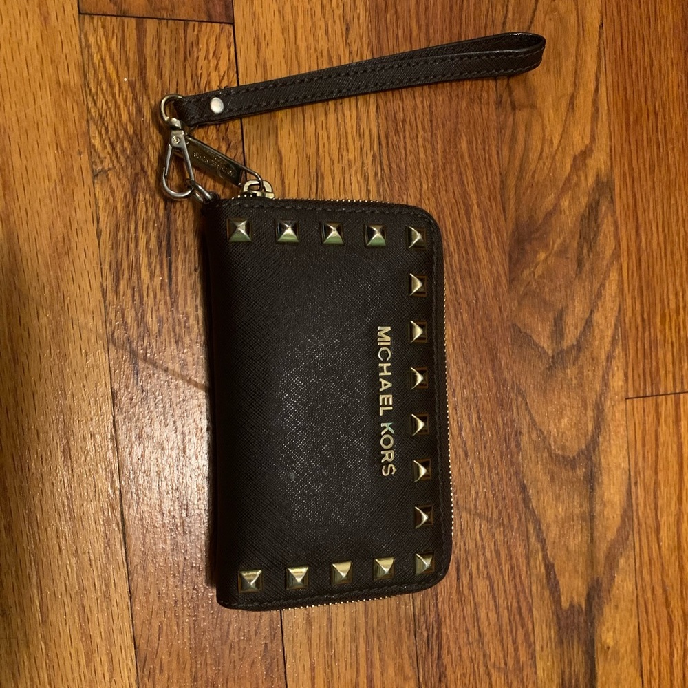 Michael Kors Gold Studded Wristlet
